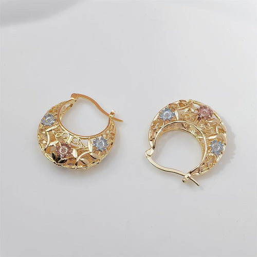 Vintage Bloom Hoops