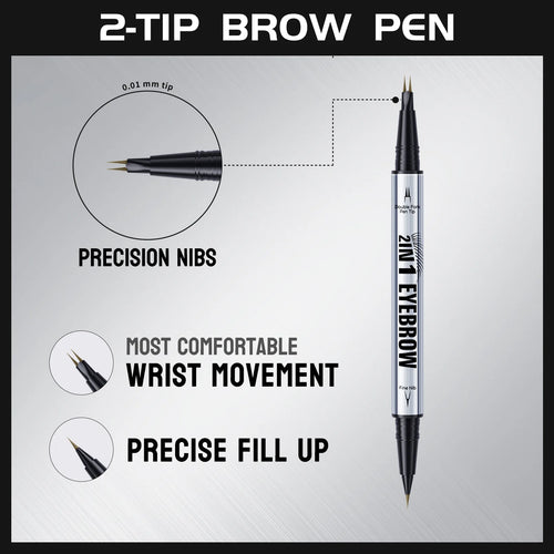 Lervo 4D Brow Pen 2-in-1 Eyebrow Pencil