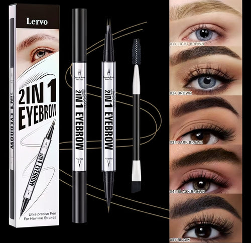 Lervo 4D Brow Pen 2-in-1 Eyebrow Pencil